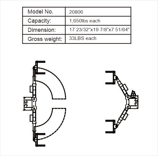 Wheel support adaptors no. 2086
